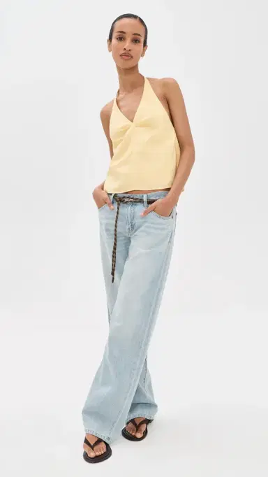 Staud Corso Linen Top Butter | Thumbnail 5