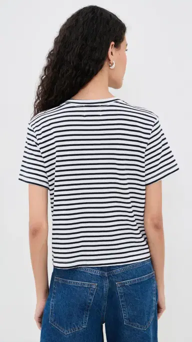 Sunny Somewhere Crew Stripe Tee Navy Stripe | Thumbnail 3 Sunny Somewhere Crew Stripe Tee Navy Stripe | Thumbnail 3