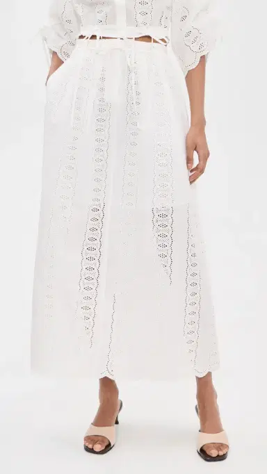 Hevron Amaris Skirt White Eyelet 4 | Thumbnail 2 Hevron Amaris Skirt White Eyelet 4 | Thumbnail 2