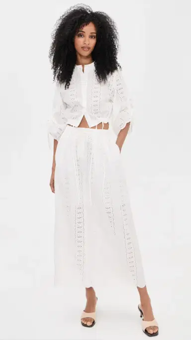 Hevron Amaris Skirt White Eyelet 4 | Thumbnail 5 Hevron Amaris Skirt White Eyelet 4 | Thumbnail 5