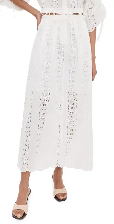 Hevron Amaris Skirt White Eyelet 4 | Thumbnail 1 Hevron Amaris Skirt White Eyelet 4 | Thumbnail 1