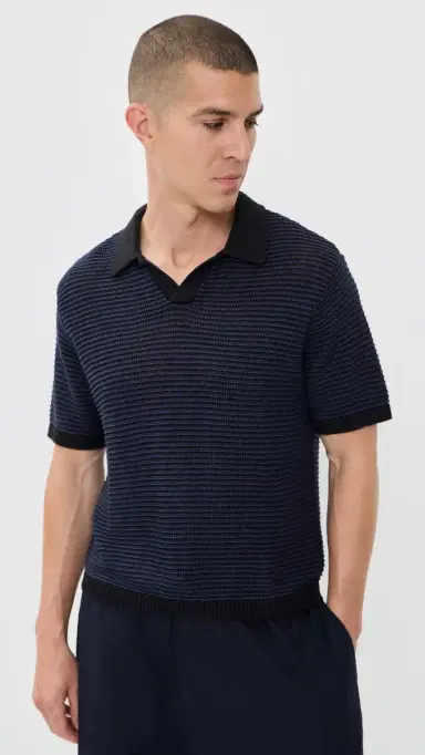 Taylor Stitch The Valencia Sweater Polo Coal Stripe 38 | Thumbnail 2 Taylor Stitch The Valencia Sweater Polo Coal Stripe 38 | Thumbnail 2