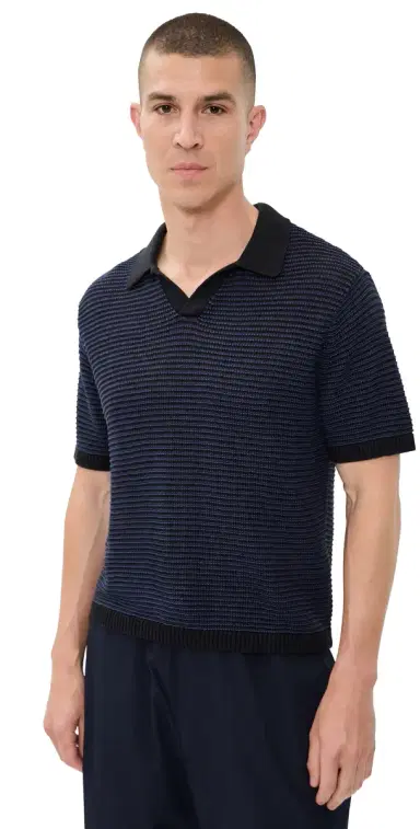 Taylor Stitch The Valencia Sweater Polo Coal Stripe 38 | Thumbnail 1 Taylor Stitch The Valencia Sweater Polo Coal Stripe 38 | Thumbnail 1