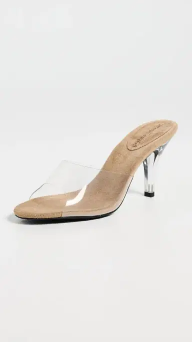 Jeffrey Campbell Cendrillon Vinyl Sandals Nude Suede Clear 5 | Thumbnail 2