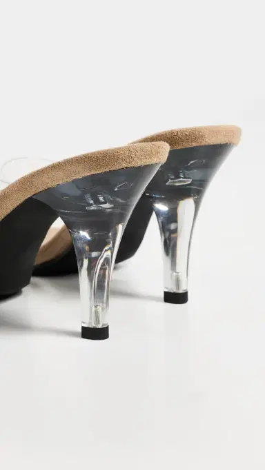 Jeffrey Campbell Cendrillon Vinyl Sandals Nude Suede Clear 5 | Thumbnail 4