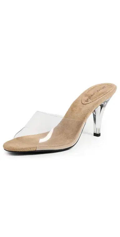 Jeffrey Campbell Cendrillon Vinyl Sandals Nude Suede Clear 5 | Thumbnail 1