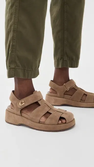 Coach Fisherman Sandals Coconut Suede 5 | Thumbnail 3 Coach Fisherman Sandals Coconut Suede 5 | Thumbnail 3