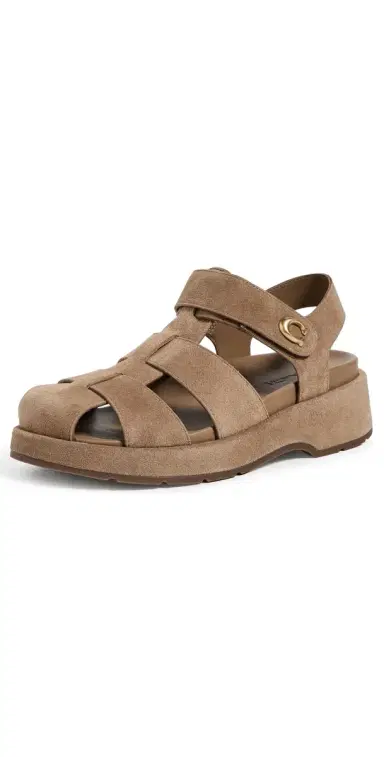 Coach Fisherman Sandals Coconut Suede 5 | Thumbnail 1 Coach Fisherman Sandals Coconut Suede 5 | Thumbnail 1
