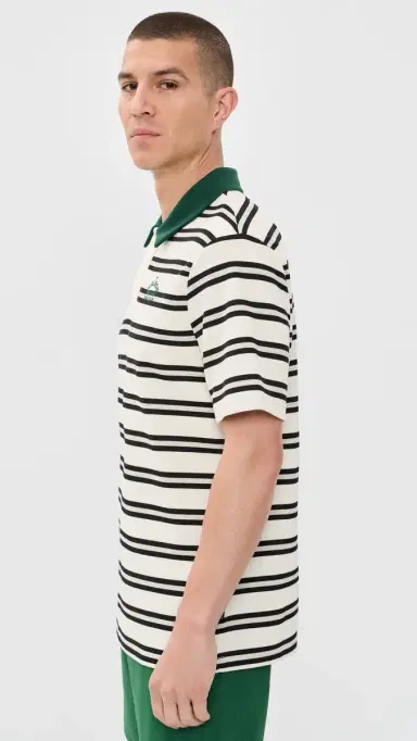 Malbon Fairway Bass Club Polo Ivory Stripe S | Thumbnail 4