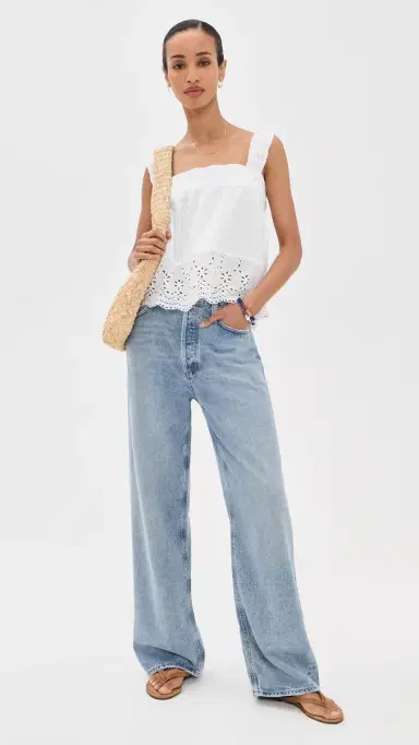 Playa Lucila Eyelet Tank White | Thumbnail 5