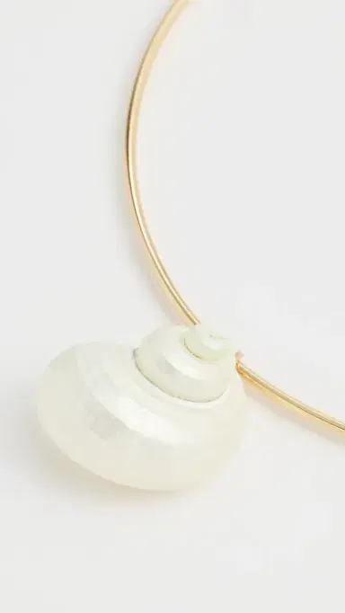 BaubleBar Santana Shell Collar Necklace Pearl One Size | Thumbnail 4
