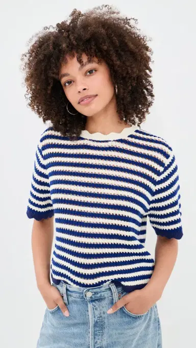 Birds of Paradis Jules Sweater T-Shirt Nvy w/ Aw Stripe S | Thumbnail 2