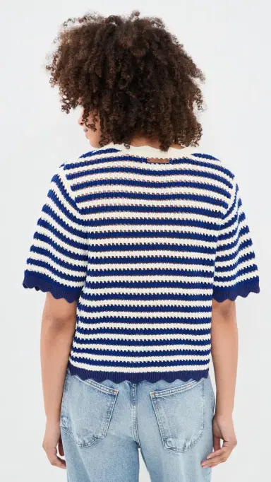 Birds of Paradis Jules Sweater T-Shirt Nvy w/ Aw Stripe S | Thumbnail 3
