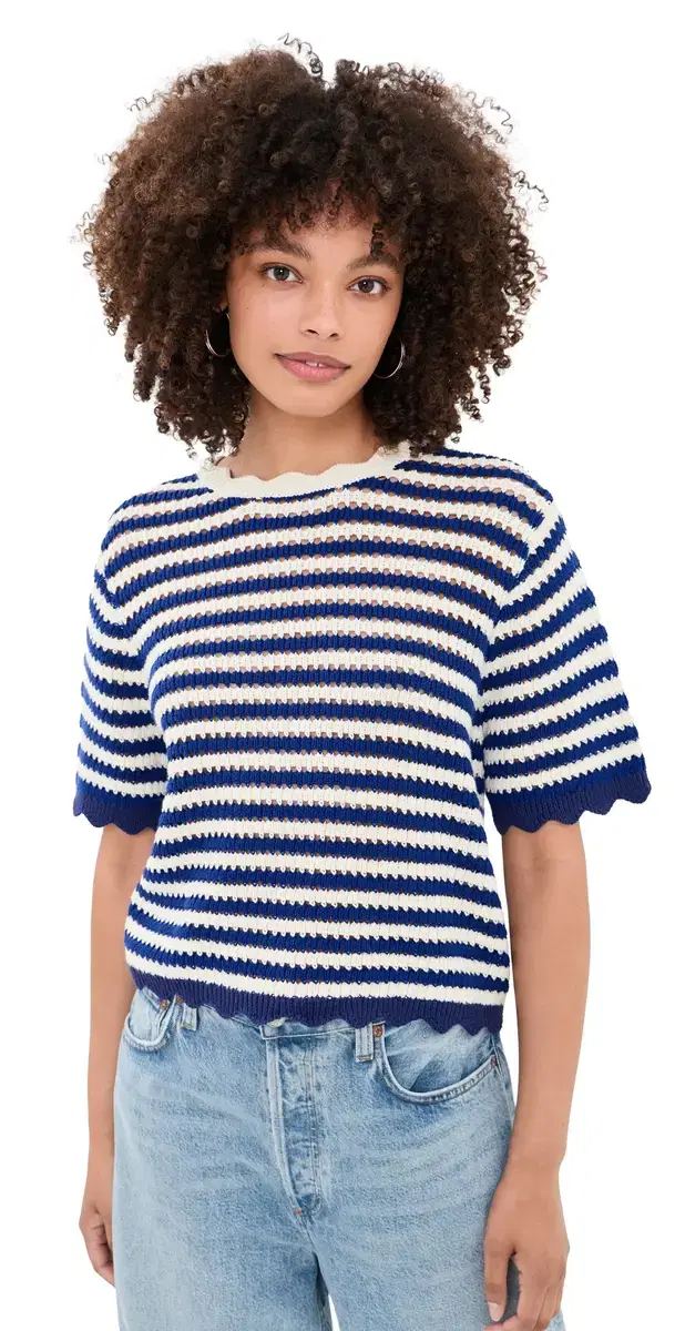 Jules Sweater T-Shirt Nvy w/ Aw Stripe S