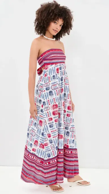 Show Me Your Mumu Day Out Maxi Dress Sardine Border S | Thumbnail 4