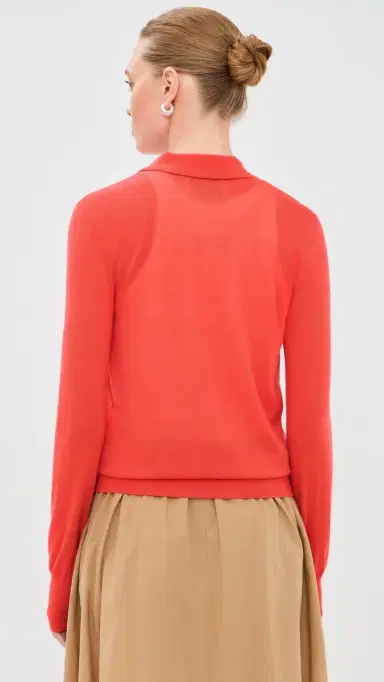 TWP New Henley Cashmere Sweater Bitter Red | Thumbnail 4
