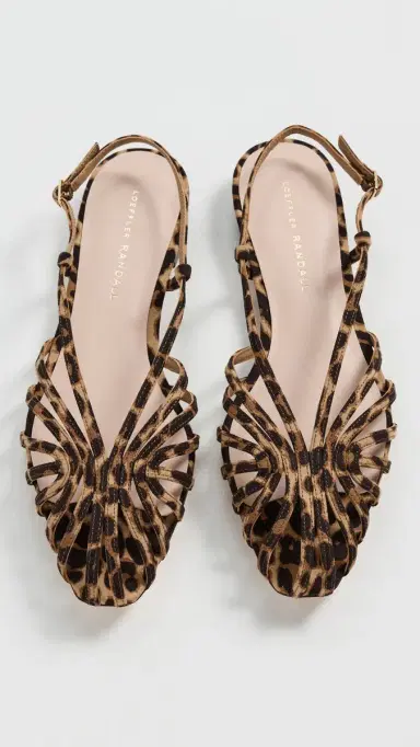 Loeffler Randall Devon Lattice Slingback Sandals Leopard 6 | Thumbnail 5
