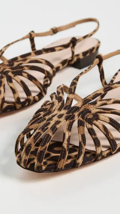 Loeffler Randall Devon Lattice Slingback Sandals Leopard 6 | Thumbnail 6