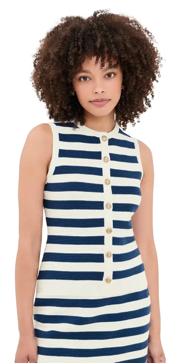 Show Me Your Mumu Devin Tank Navy tripe Delight Knit