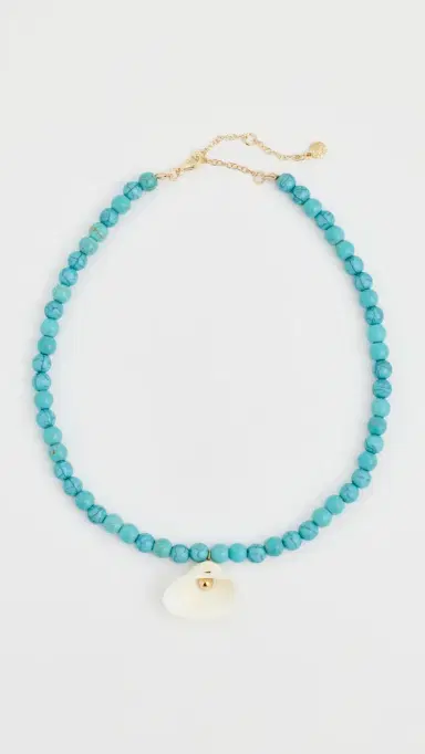 BaubleBar Julissa Semi-Precious Shell Necklace Turquoise One Size | Thumbnail 2
