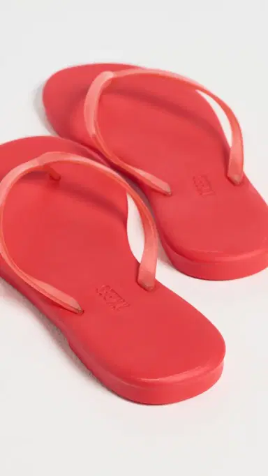 TKEES Aqua Jelly Flip Flops Sol Red | Thumbnail 4