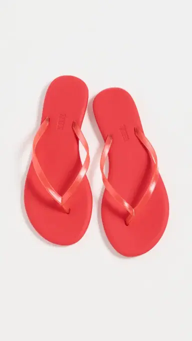 TKEES Aqua Jelly Flip Flops Sol Red | Thumbnail 5