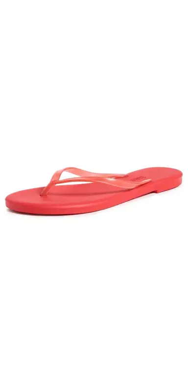 TKEES Aqua Jelly Flip Flops Sol Red | Thumbnail 1