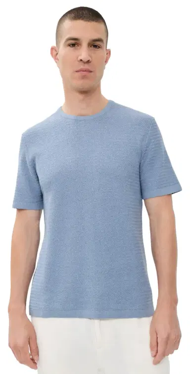 RAILS Theo Short Sleeve Sweater Blue Sky Heather L | Thumbnail 1