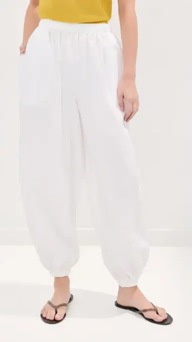LE BOP Andi Oversized Poplin Balloon Pants White S | Thumbnail 2