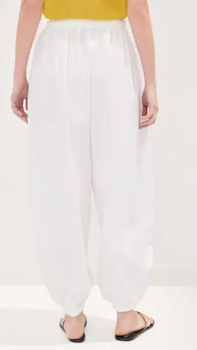 LE BOP Andi Oversized Poplin Balloon Pants White S | Thumbnail 3