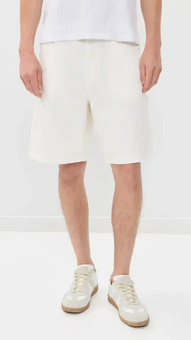 Les Deux Carpenter Denim Shorts Light Ivory 29 | Thumbnail 2