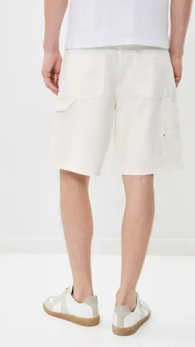 Les Deux Carpenter Denim Shorts Light Ivory 29 | Thumbnail 3