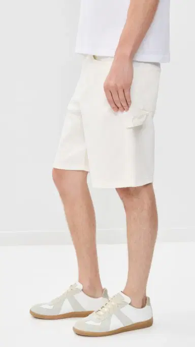 Les Deux Carpenter Denim Shorts Light Ivory 29 | Thumbnail 4