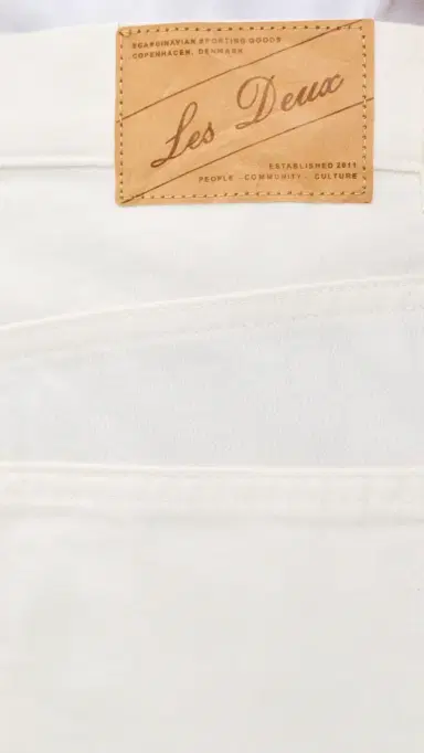Les Deux Carpenter Denim Shorts Light Ivory 29 | Thumbnail 6