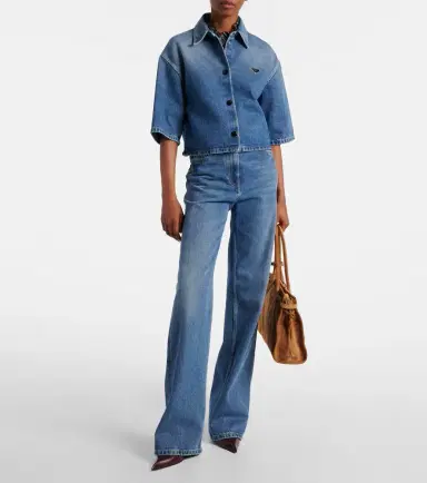 Prada High-rise wide-leg jeans | Thumbnail 5