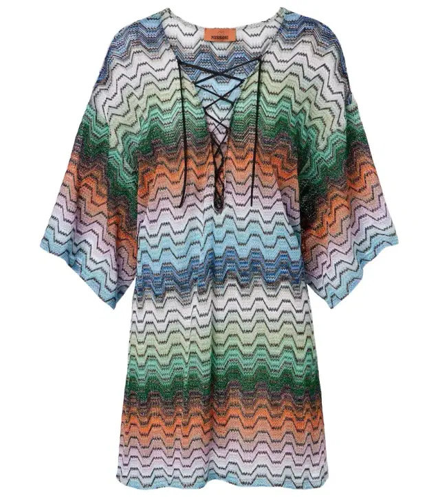 Missoni Wave lamé beach dress