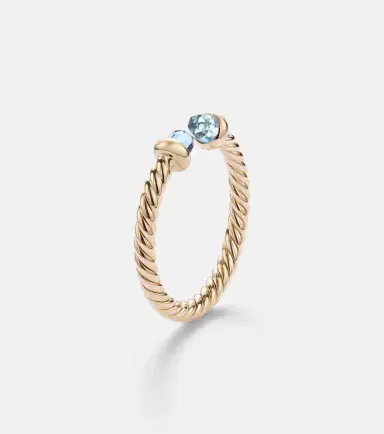 David Yurman Cablespira Micro 18kt gold ring with topaz | Thumbnail 4 David Yurman Cablespira Micro 18kt gold ring with topaz | Thumbnail 4