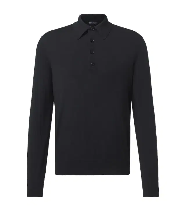 Wool polo sweater