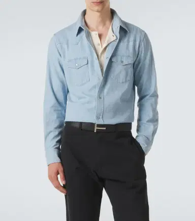 Tom Ford Denim Western shirt | Thumbnail 2 Tom Ford Denim Western shirt | Thumbnail 2