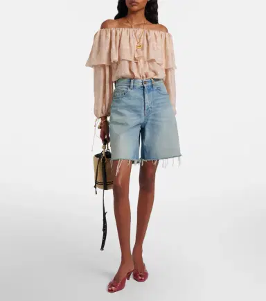 Chloé Chloé Floral silk charmeuse top | Thumbnail 3