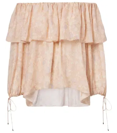 Chloé Chloé Floral silk charmeuse top | Thumbnail 1