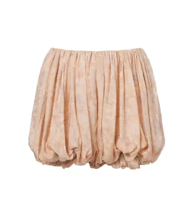 Chloé Chloé Floral pleated silk charmeuse shorts | Thumbnail 1