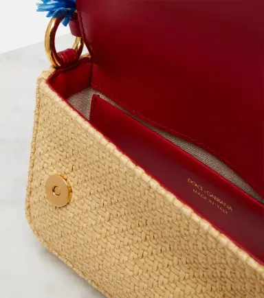 Dolce & Gabbana 3.5 Small raffia-effect crossbody bag | Thumbnail 3