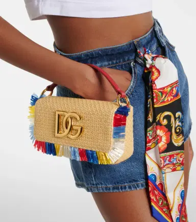 Dolce & Gabbana 3.5 Small raffia-effect crossbody bag | Thumbnail 7
