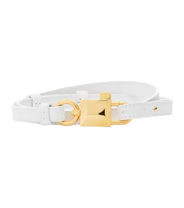 Lock leather belt