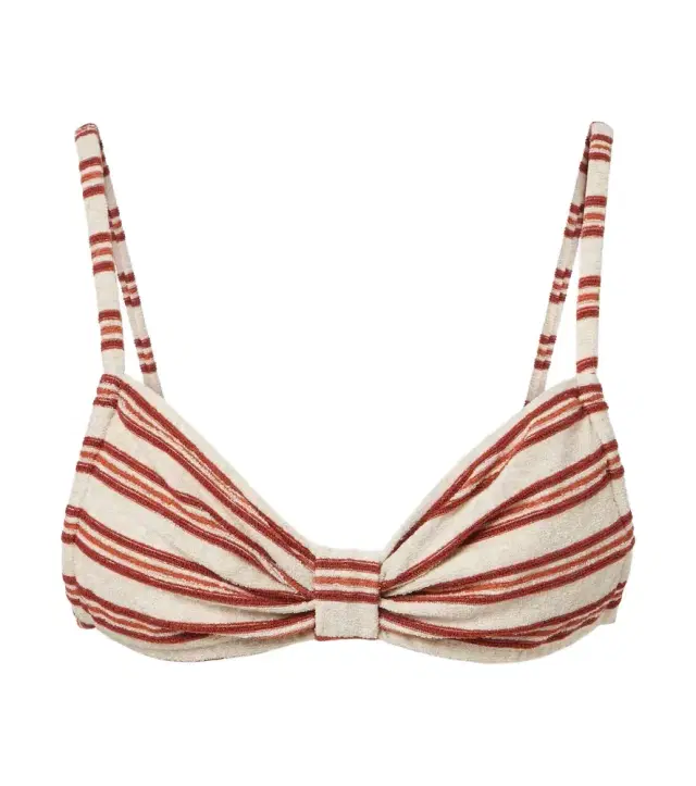 Devin striped bikini top
