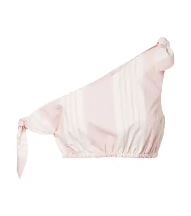 Posse Rosie asymmetric striped cotton crop top | Thumbnail 1