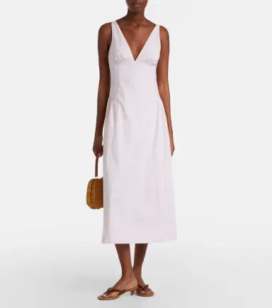 Posse Lindie cotton poplin midi dress | Thumbnail 5
