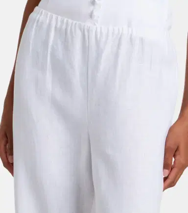 Posse Florence ruffled linen wide-leg pants | Thumbnail 3