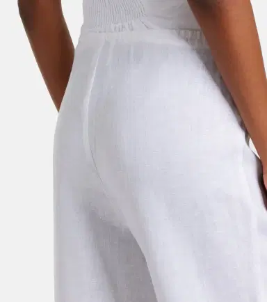 Posse Florence ruffled linen wide-leg pants | Thumbnail 5